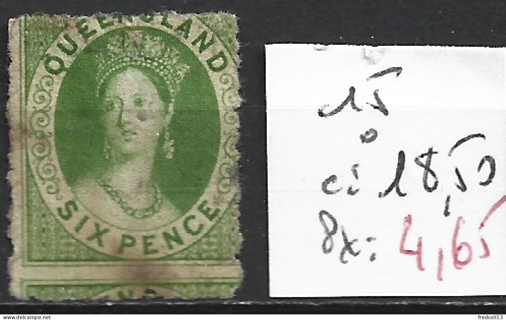QUEENSLAND 15 Oblitéré Côte 18.50 € ( 1 Aminci ) - Used Stamps