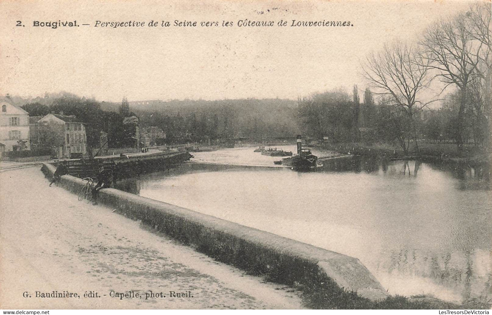 FRANCE - Bougival - Perspective De La Seine Vers Les Côteaux De Louveciennes - Carte Postale Ancienne - Bougival