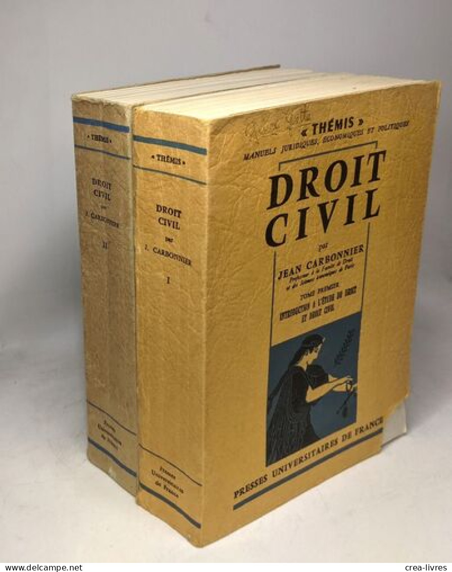 Droit Civil - TOME 1: Introduction à L'étude Du Droit Et Du Droit Civil & TOME 2: Les Biens Et Les Obligations - Collect - Recht