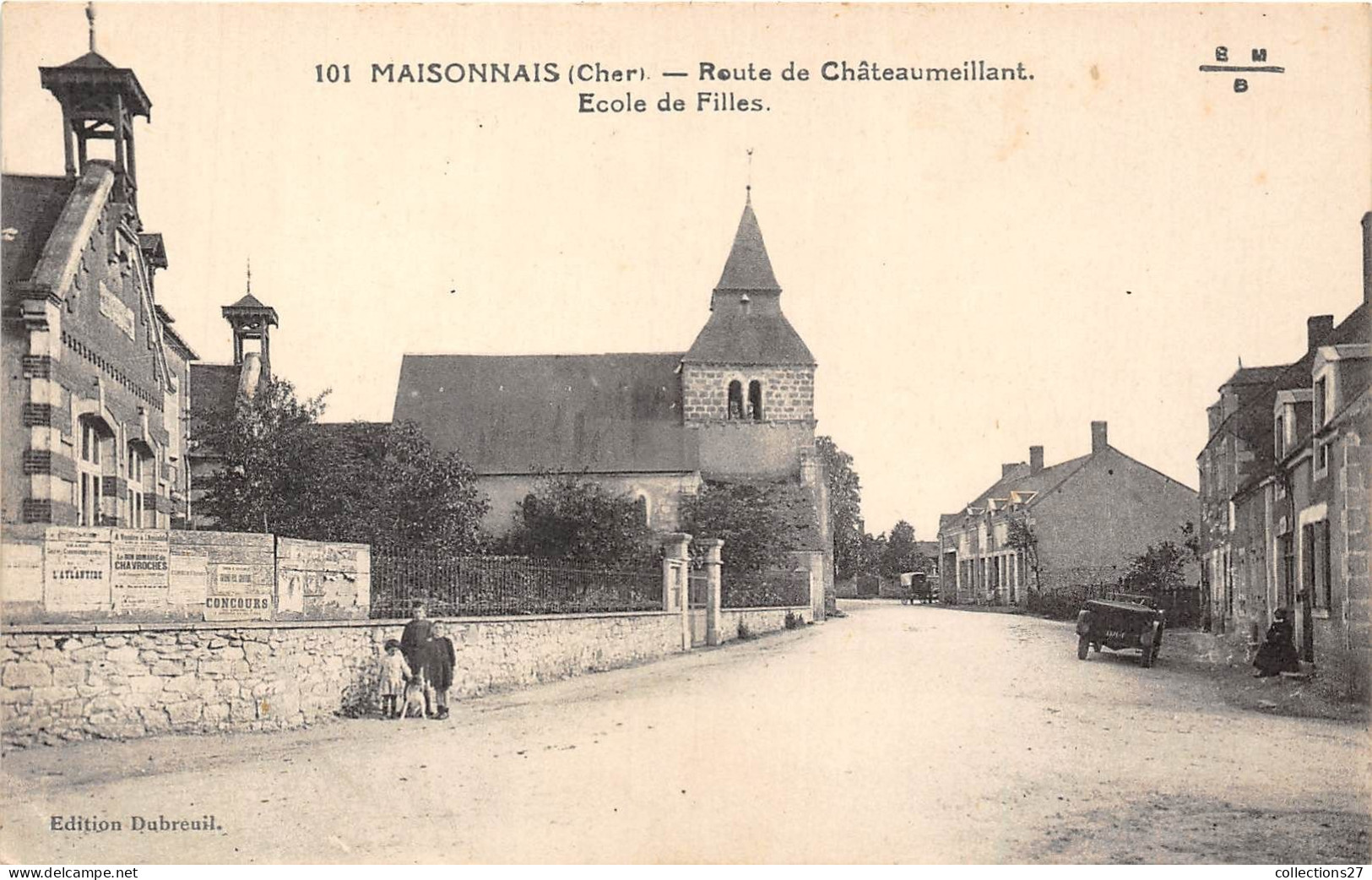 18-MAISONNAIS- ROUTE DE CHÂTEAUMEILLANT ECOLE DE FILLLES - Autres & Non Classés