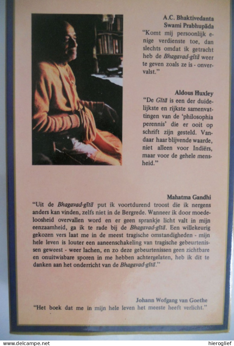 De BHAGAVAD-GITA Zoals Ze Is - A.C. Bhaktivedanta Swami Prabhupada  Stichter - Icarya Vd Gemeenschap Vr Krana Bewustzijn - Andere & Zonder Classificatie