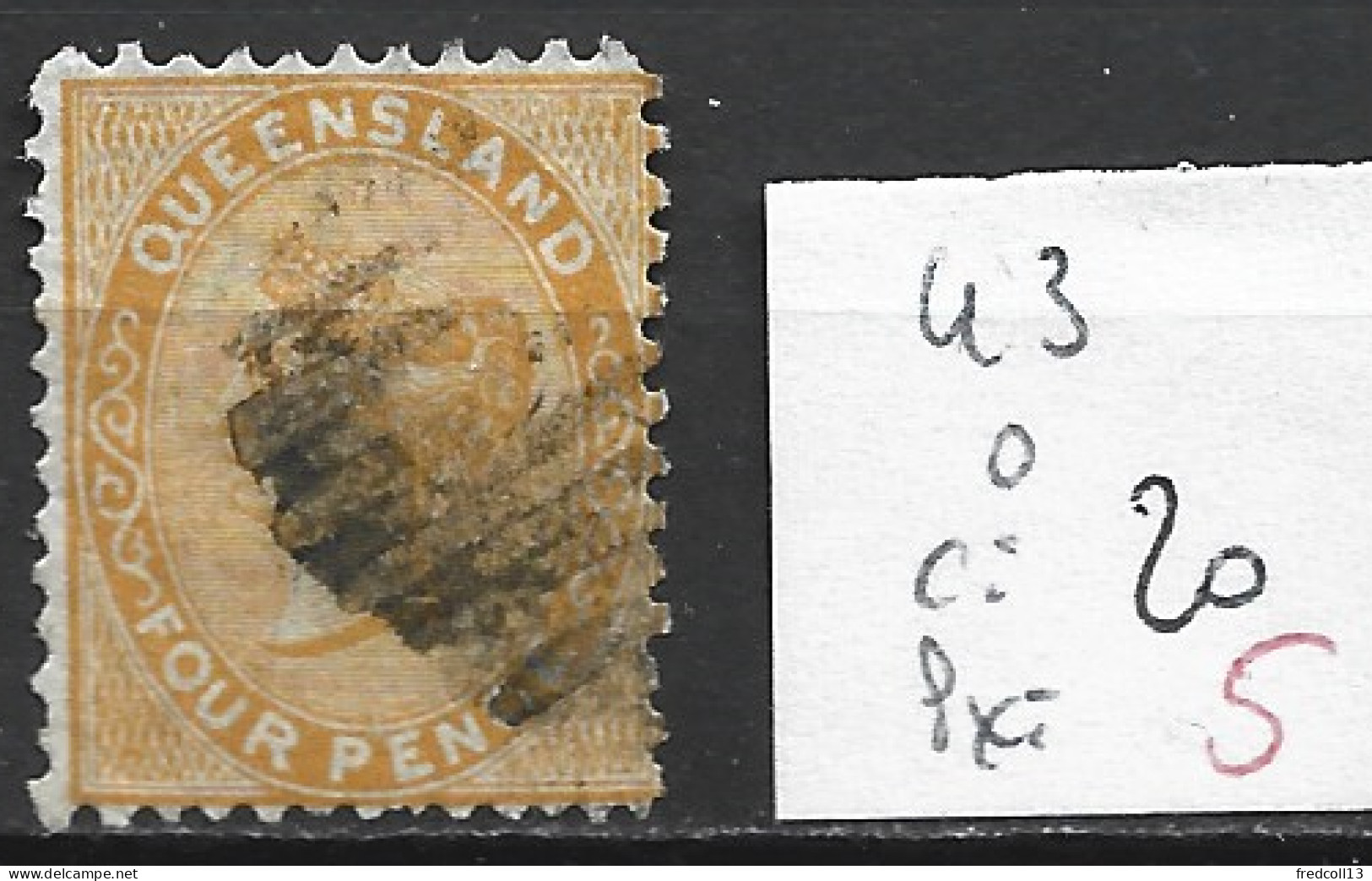 QUEENSLAND 43 Oblitéré Côte 20 € - Used Stamps