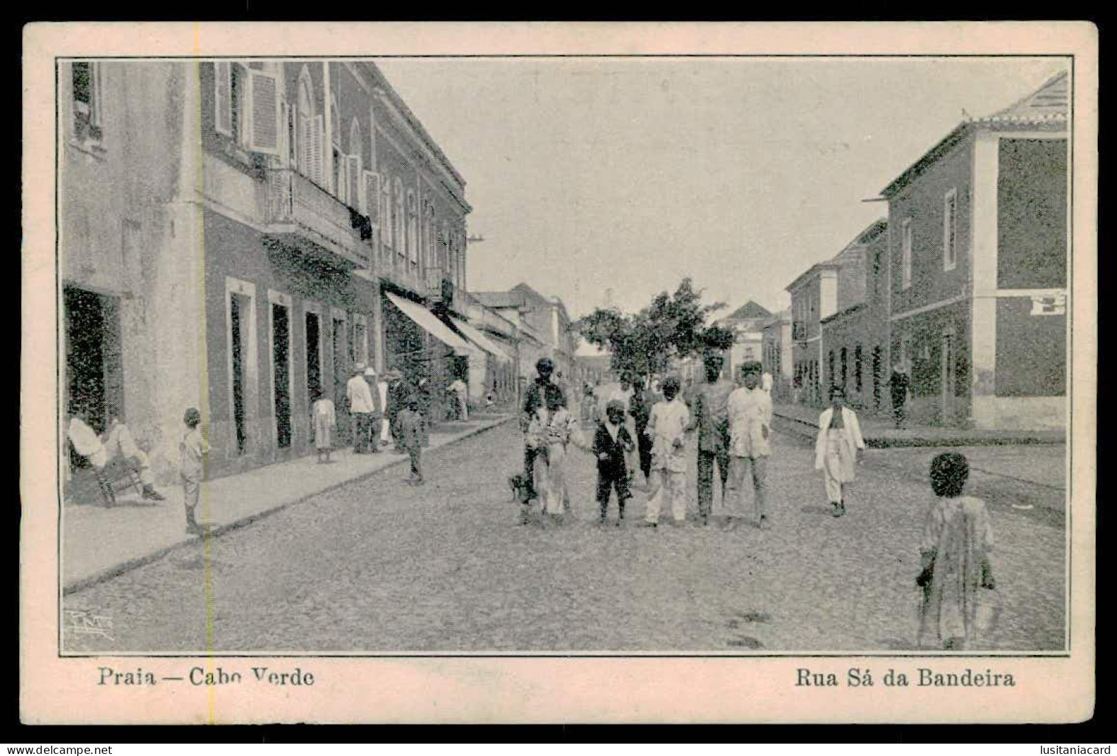 CABO VERDE - PRAIA - Rua Sá Da Bandeira. ( Ed.Typ. Annuario Commercial) Carte Postale - Cape Verde