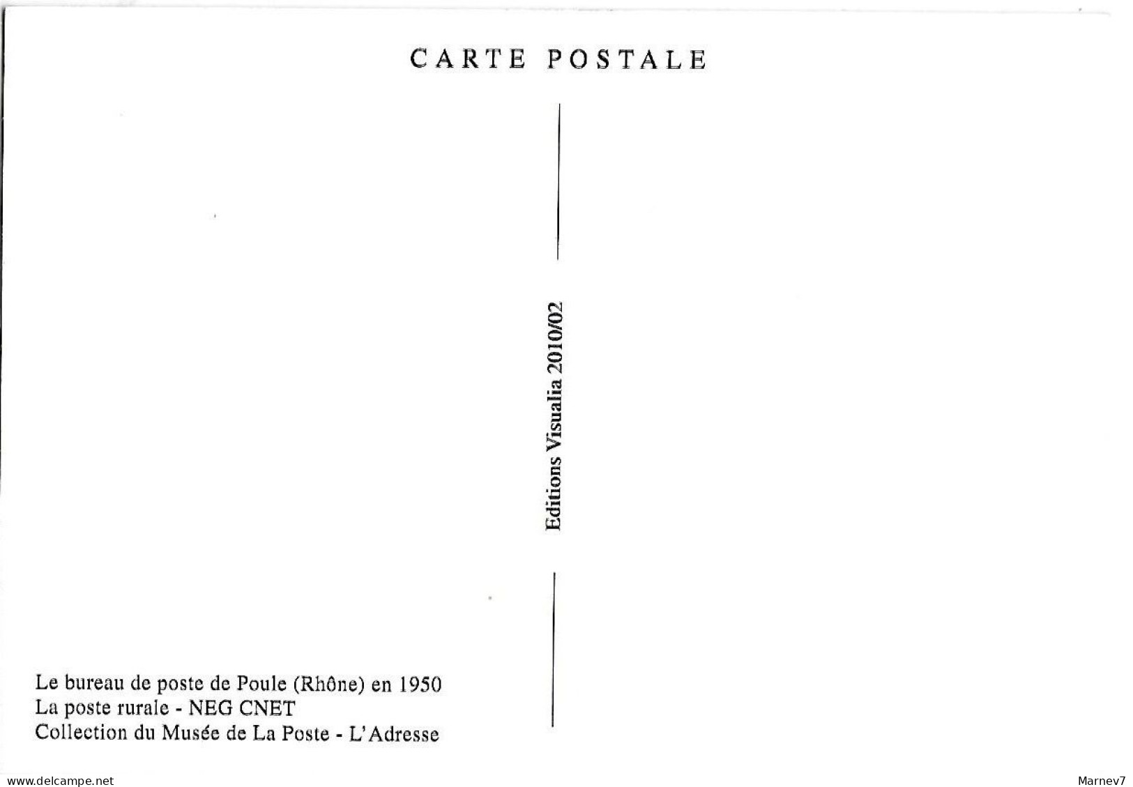 Bureau De Postes De POULE - Rhône - 1950 - Poste Rurale - Camion - Facteur Facteurs - - Poste & Facteurs
