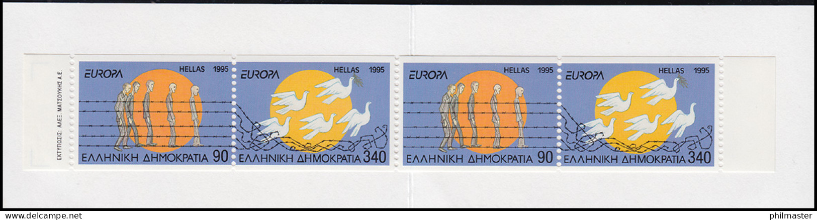 Griechenland Markenheftchen 18 Europa 1995, ** Postfrisch - Markenheftchen