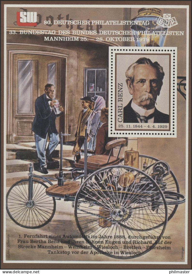 Sonderdruck 33. Bundestag Mannheim 1979 Carl Benz, ** - Privatpost