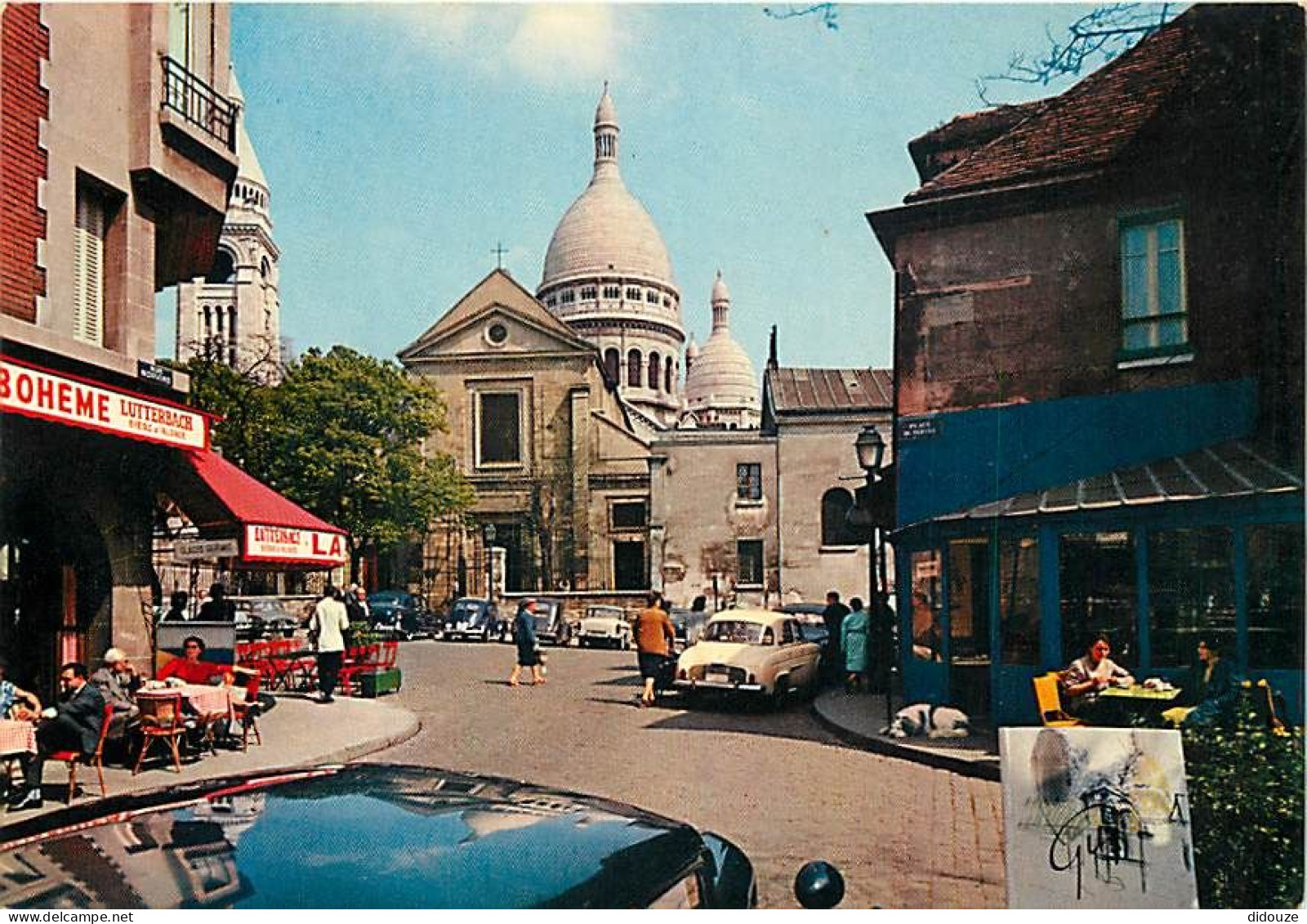 Automobiles - Paris - Montmartre - La Place Du Tertre, L'église Saint Pierre - CPM - Voir Scans Recto-Verso - PKW