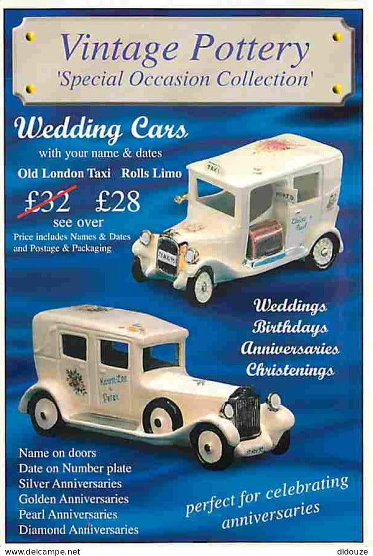 Automobiles - Vintage Pottery - Wedding Cars - CPM - Voir Scans Recto-Verso - PKW