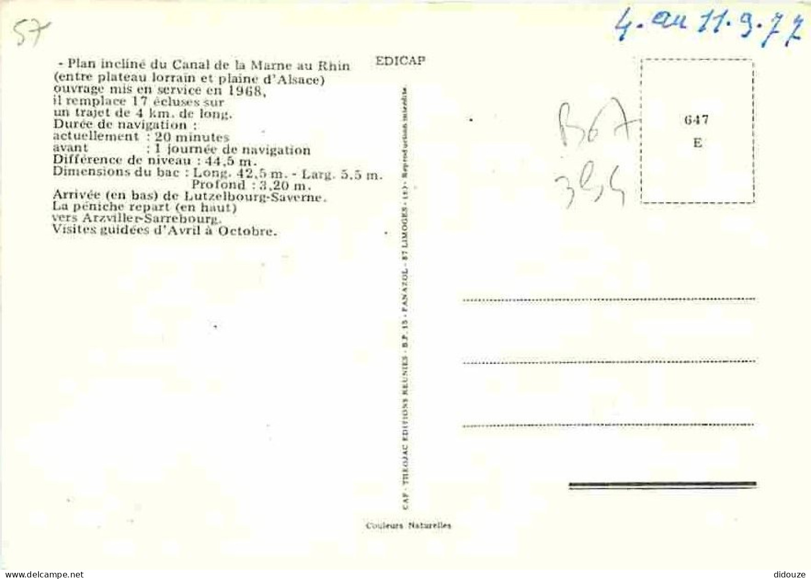 57 - Saint Louis - Arzviller - Le Plan Incliné Transversal - Ascenseur à Bateaux - CPM - Voir Scans Recto-Verso - Arzviller