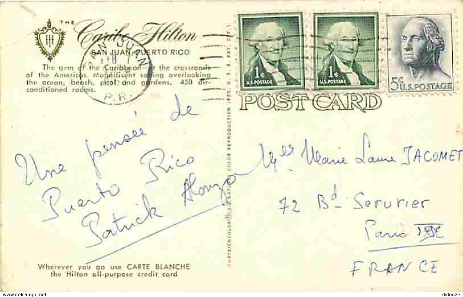 Puerto Rico - San Juan - The Caribe Hilton - CPM - Voir Scans Recto-Verso - Puerto Rico