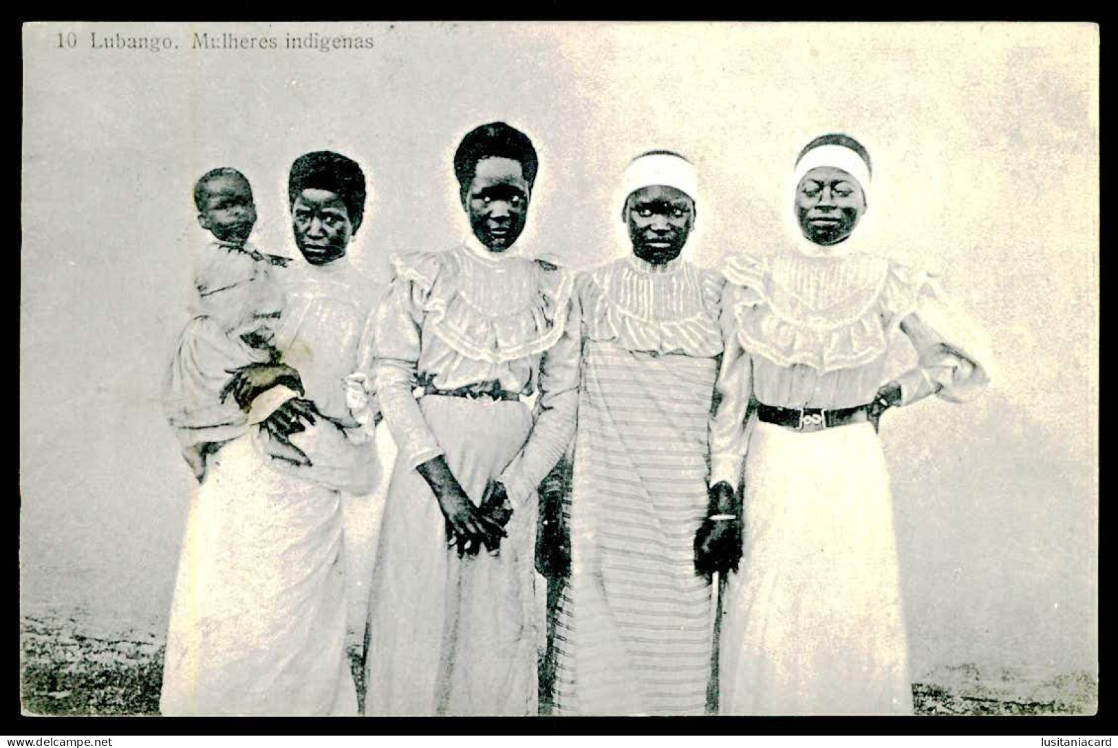LUBANGO - COSTUMES - Mulheres Indigenas. ( Ed. Agria ) Carte Postale - Angola