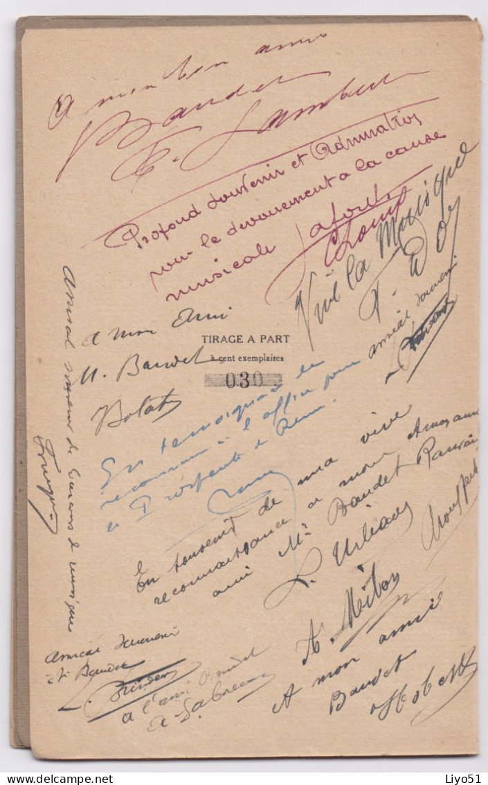 La Musique à Reims Concours De Musique 1927 Marcel Finot Fascicule De 16 Pages Et Nombreuses Dédicaces - Autographed