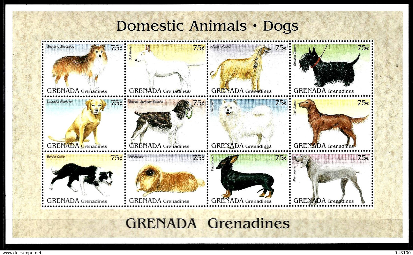 GRENADA - GRENADINE   2 BLOCS FEUILLETS CHIENS -  - Honden