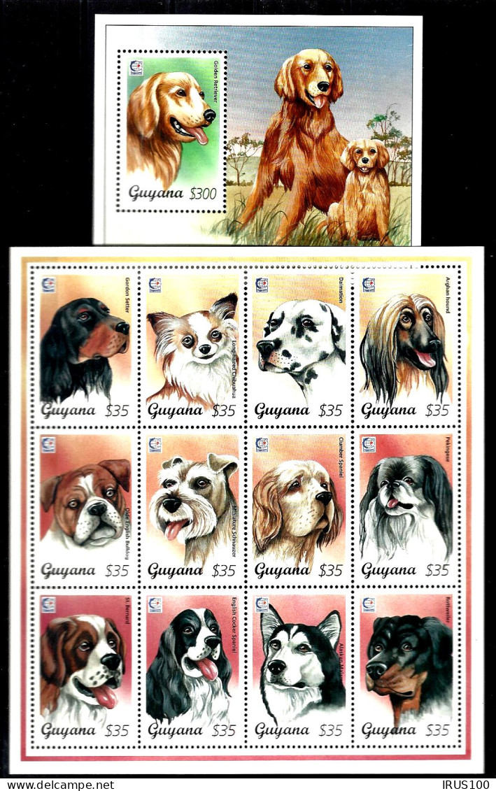 GUYANA Chien  MNH ** SÉRIES + BLOC FEUILLET - - Honden