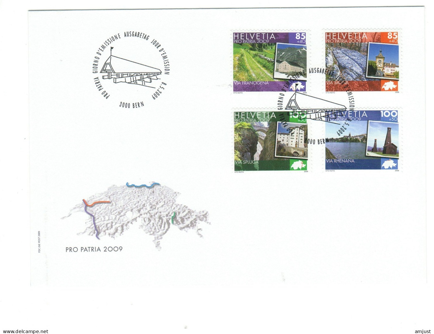 Suisse// Schweiz // Switzerland // Pro-Patria // FDC Série Pro-Patria 2009 - Storia Postale