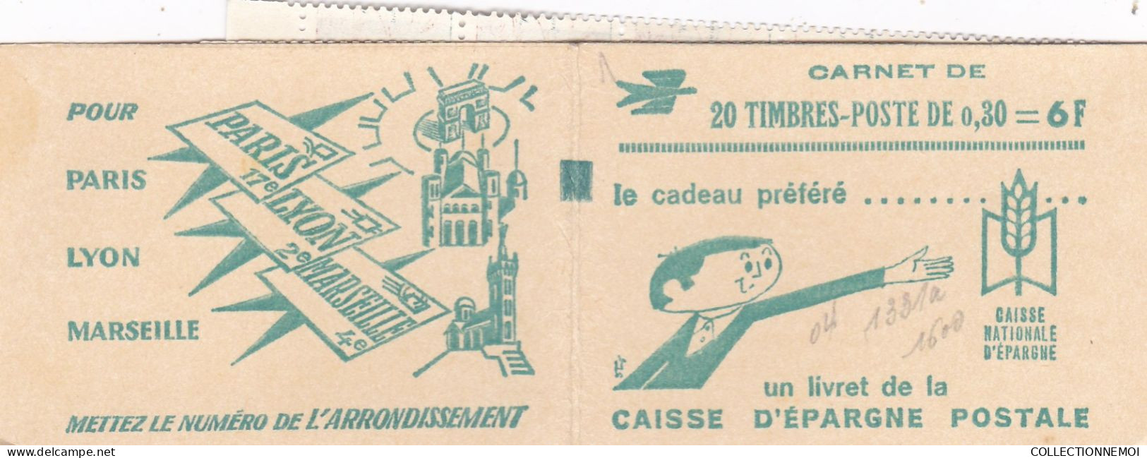 Carnet COQ 30 Centimes ,, 2 Carnets De 20 Timbres ,,adherence Sur 1,à Voir Et Collé Un Peu De Travers - Andere & Zonder Classificatie