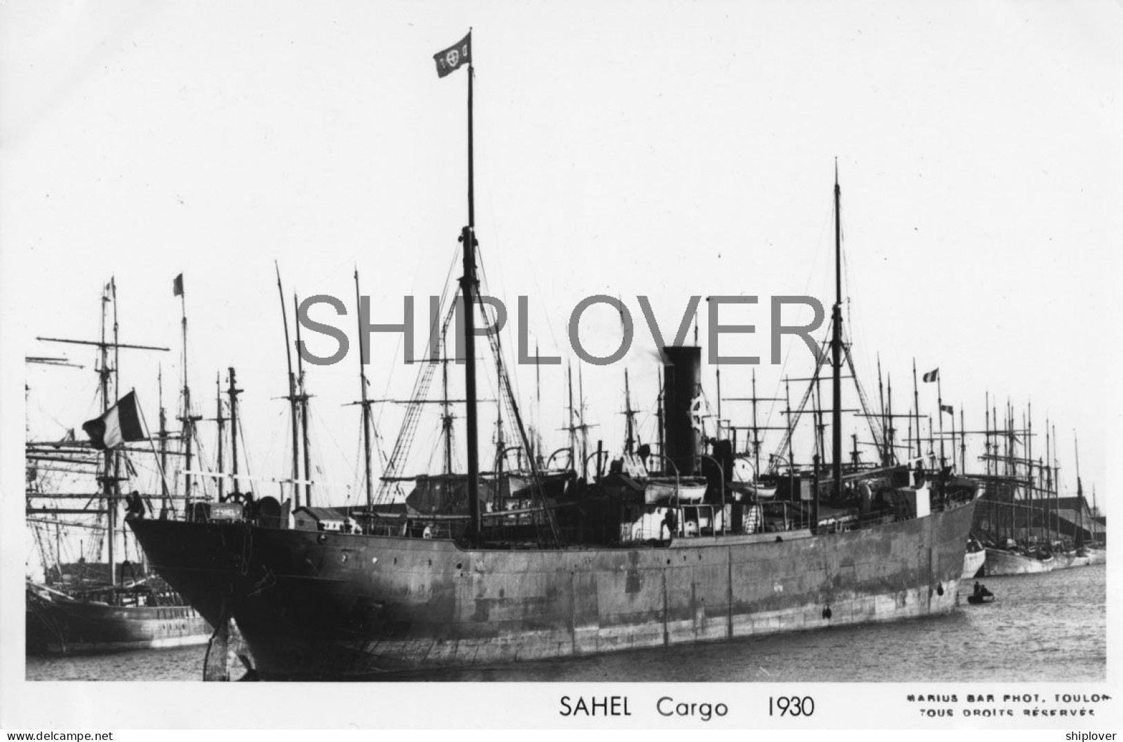 Cargo Français SAHEL - Carte Photo éditions Marius Bar - Bateau/ship/schiff - Cargos