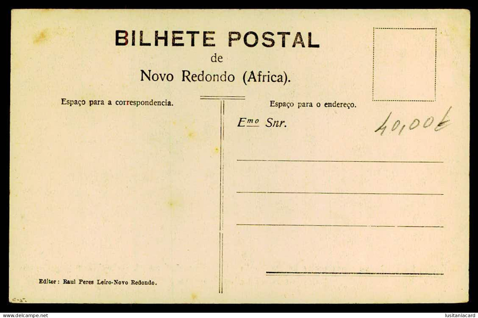 NOVO REDONDO-Recepção Ao Governador De Benguella"Paes Brandão"no"Luimbar"....( Ed. Raul Peres Leiro Nº 55) Carte Postale - Angola