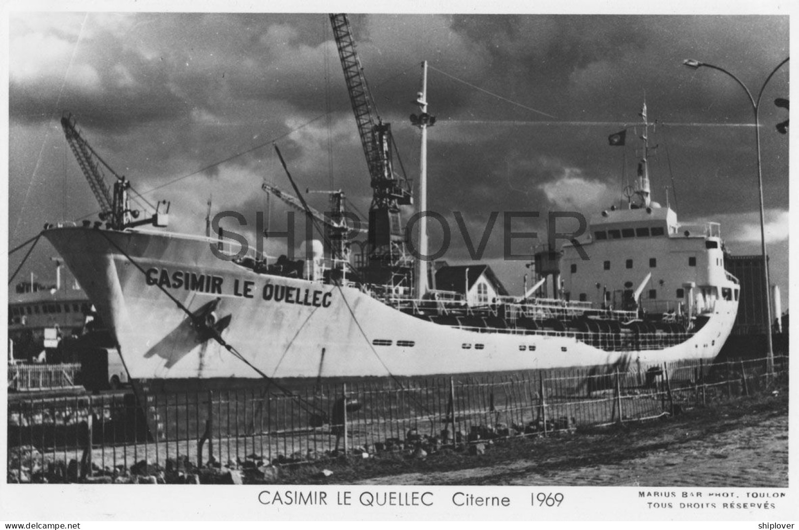 Cargo Français CASIMIR LE QUELLEC - Carte Photo éditions Marius Bar - Bateau/ship/schiff - Cargos