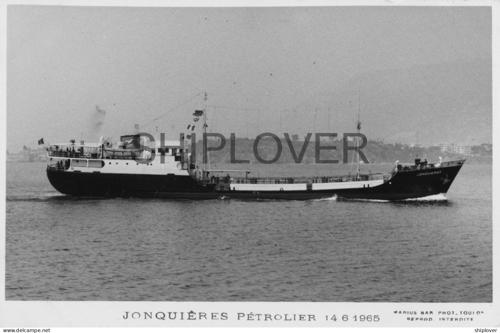 Pétrolier Français JONQUIERES - Carte Photo éditions Marius Bar - Bateau/ship/schiff - Tankers