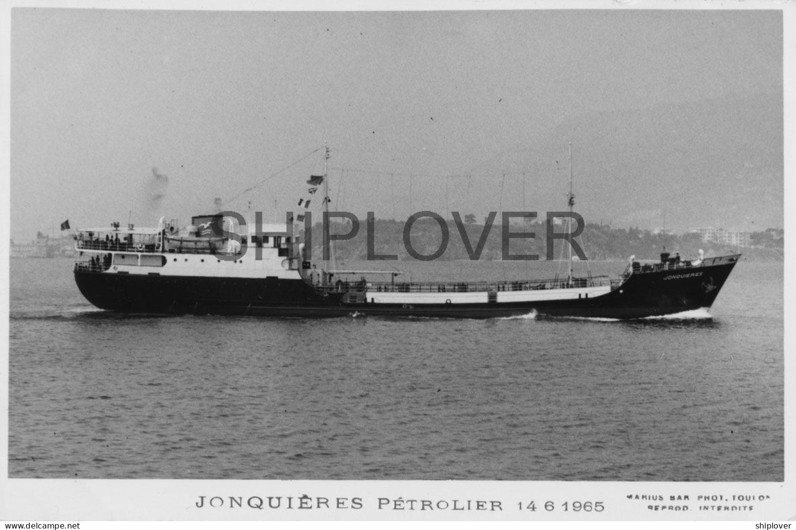 Pétrolier Français JONQUIERES - Carte Photo éditions Marius Bar - Bateau/ship/schiff - Petroleros