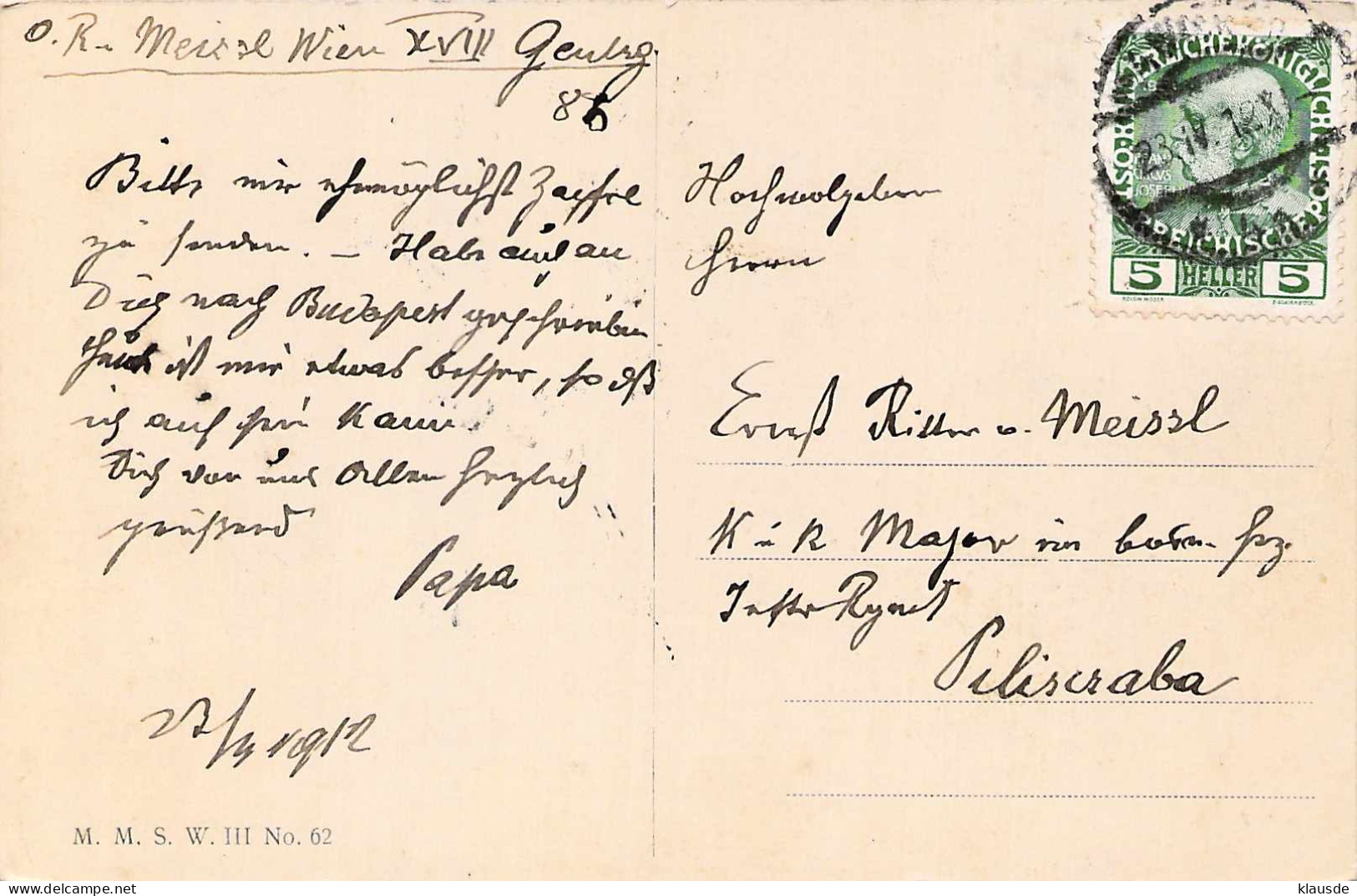 Vídeň 1. Radnice A Luegrovo Náměstí. Pohled Se Střechy Dvorního Divadla Gel.1912 - Wien Mitte