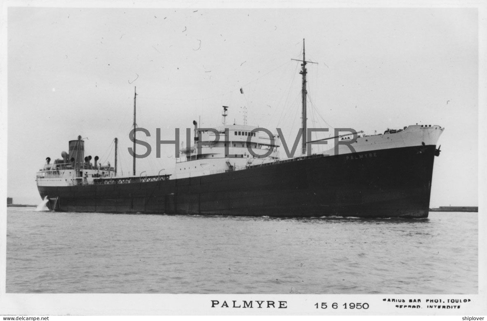 Pétrolier Français PALMYRE - Carte Photo éditions Marius Bar - Bateau/ship/schiff - Petroliere