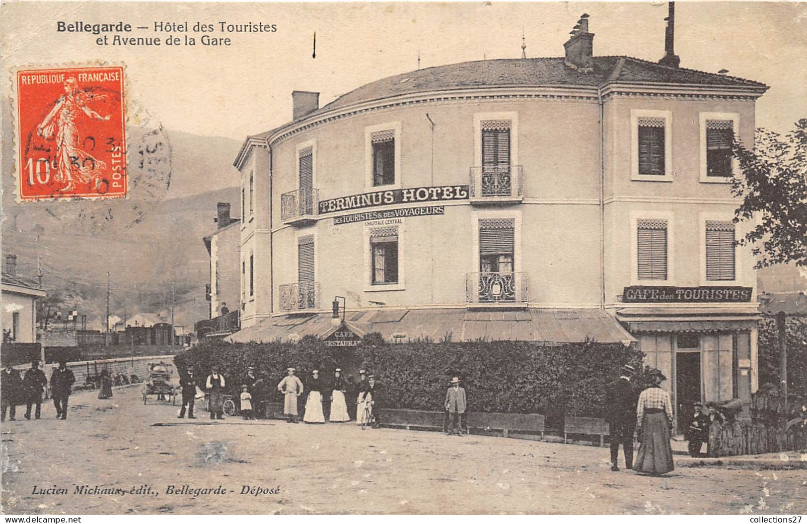 01-BELLEGARDE- HÔTEL DES TOURISTES ET AVENUE DE LA GARE - Bellegarde-sur-Valserine