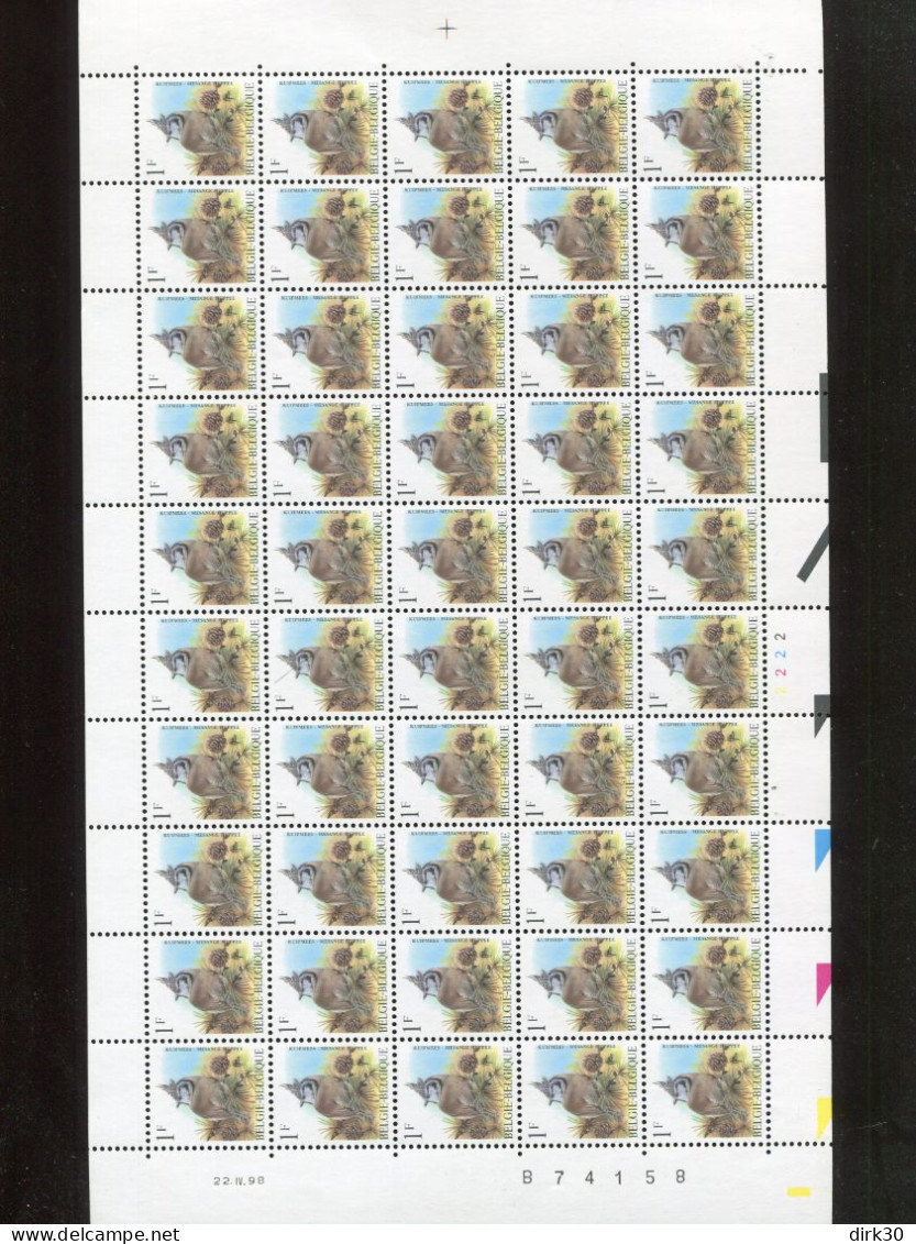 Belgie 2759 Andre Buzin Birds Volledig Vel MNH Plaatnummer 2 22/4/1998 - 1991-2000