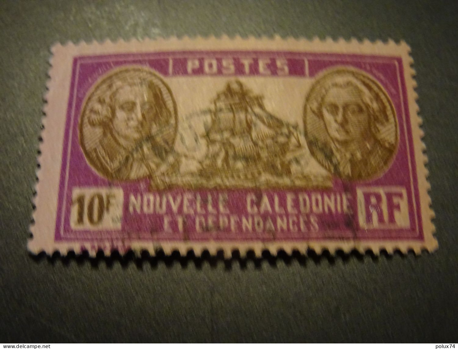 NOUVELLE CALEDONIE  1928-38-Francs 10 Oblitéré - Usados