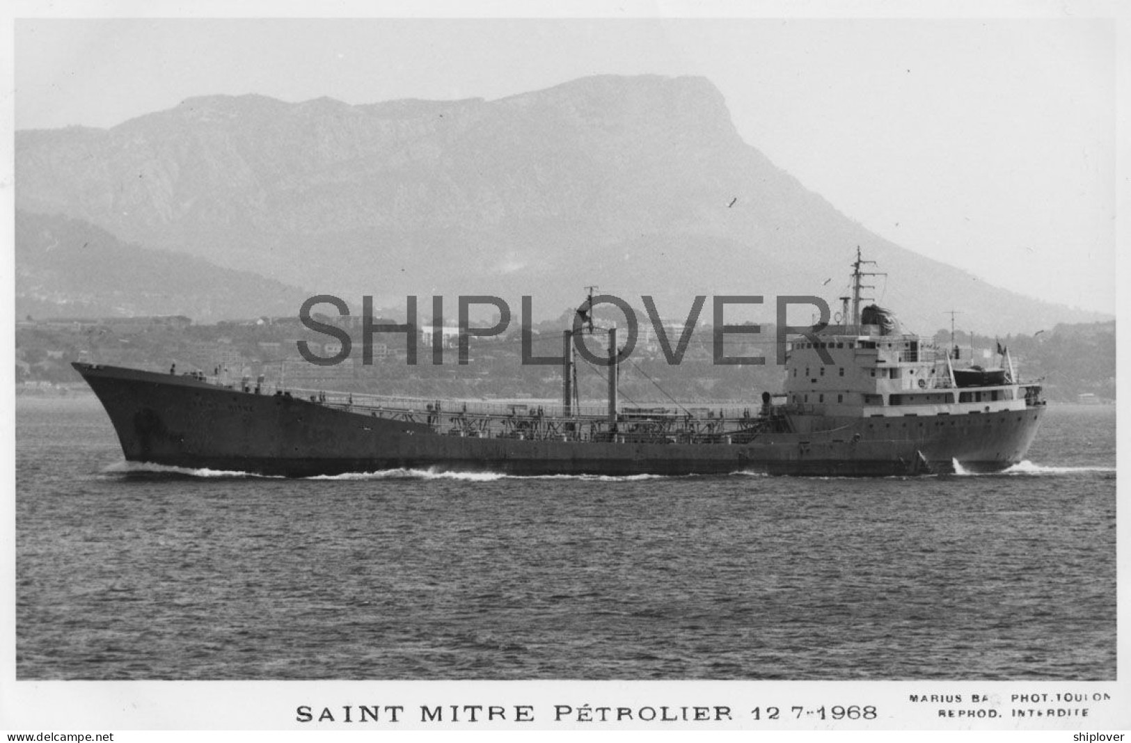 Pétrolier Français SAINT MITRE - Carte Photo éditions Marius Bar - Bateau/ship/schiff - Petroliere