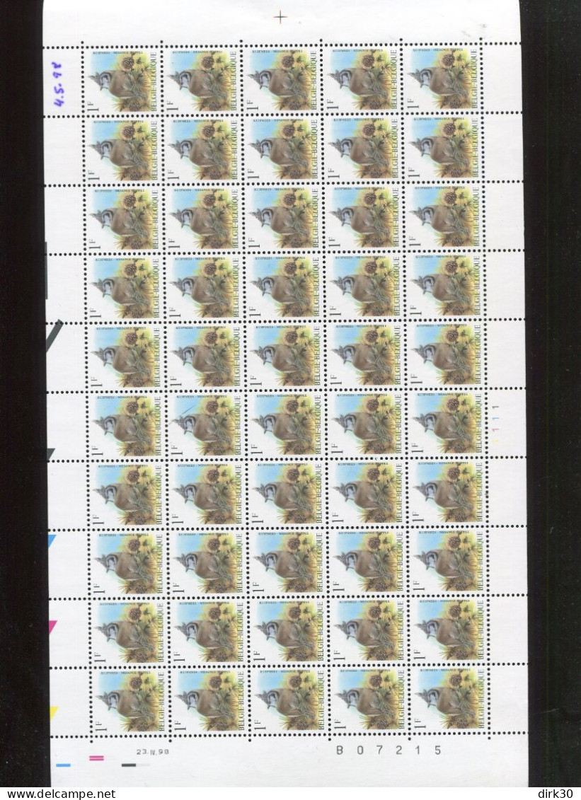 Belgie 2759 Andre Buzin Birds Volledig Vel MNH Plaatnummer 1 23/4/1998 - 1991-2000