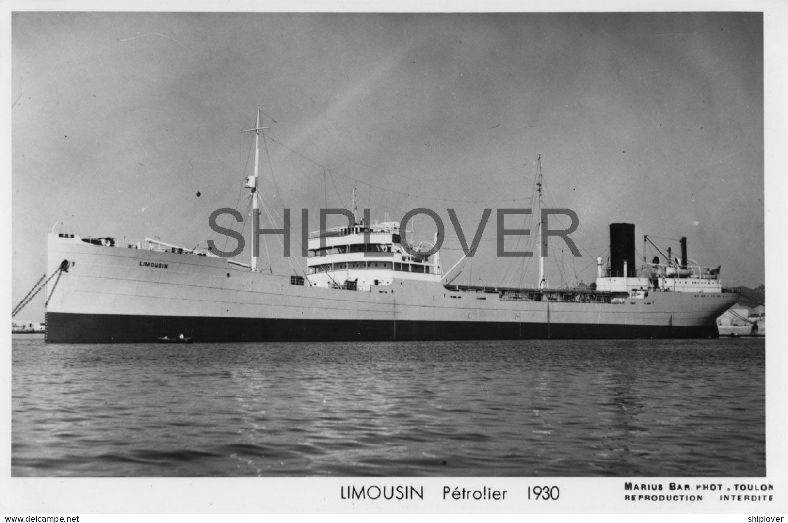 Pétrolier Français LIMOUSIN - Carte Photo éditions Marius Bar - Bateau/ship/schiff - Tanker