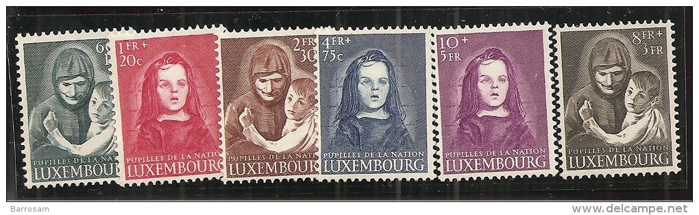 LUXEMBOURG1950: Yvert 392-7,Michel468-73,ScottB156-61)mnh** Cat.Value 120€ - Ungebraucht