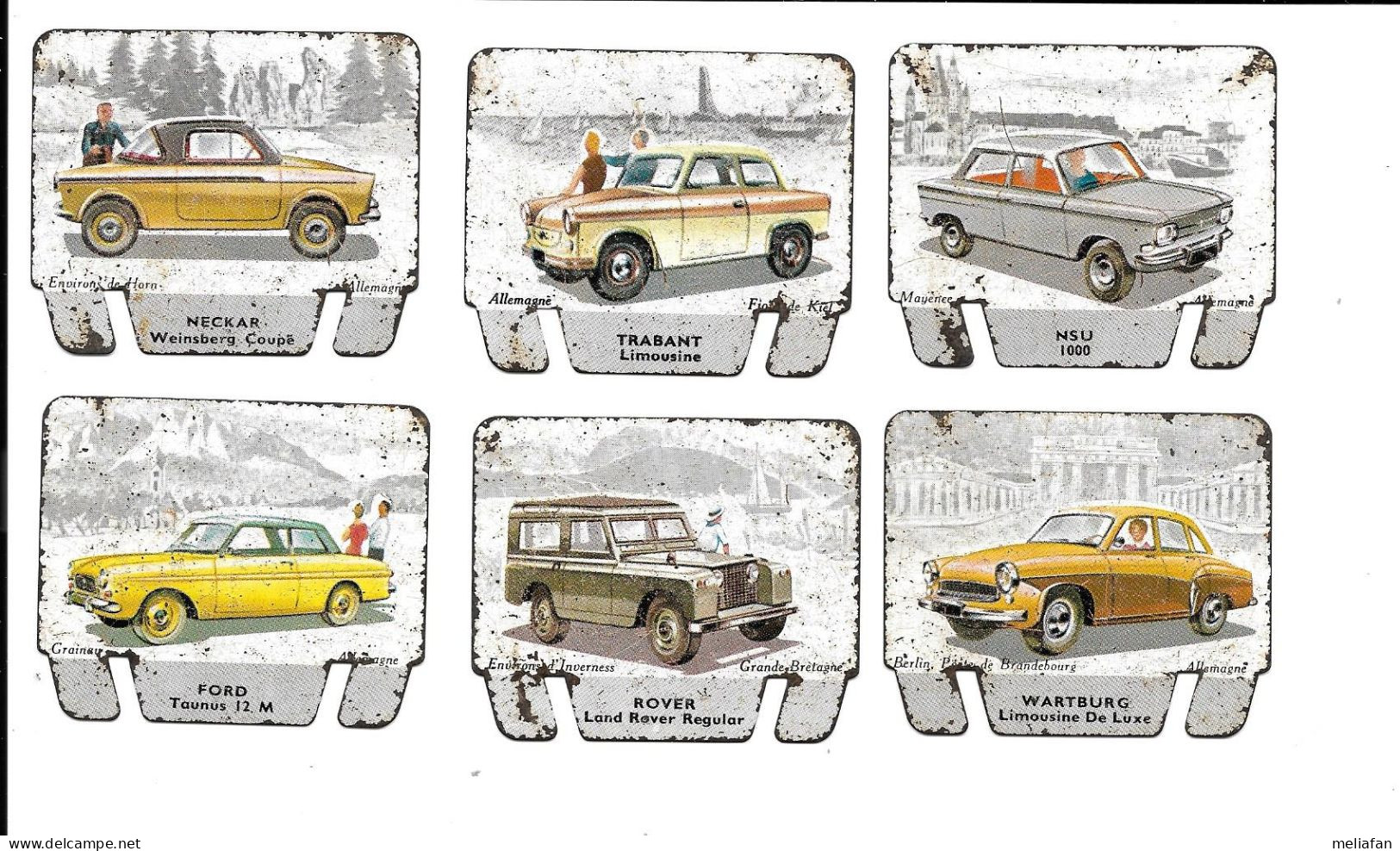 CD13 - PLAQUE LA BASQUAISE - TRABANT - WARTBURG - FORD TAUNUS - NSU 1000 - NECKAR WEINSBERG - LAND ROVER - Auto's