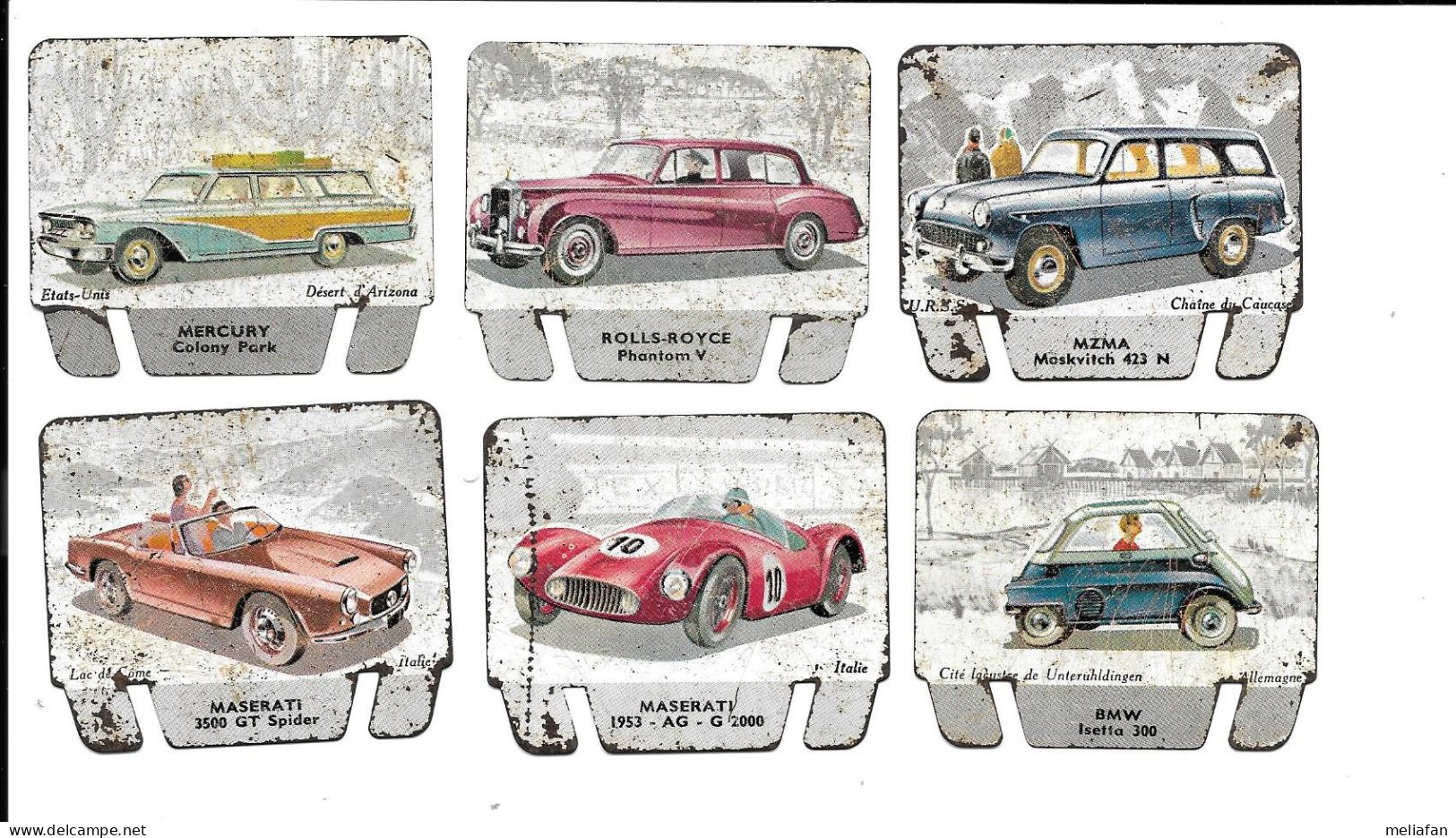 CD09 - PLAQUE LA BASQUAISE - MASERATI 2000 - MASERATI - BMW ISETTA - ROLLS ROYCE PHANTOM V - MOSKOVITCH 423 B - MERCURY - KFZ