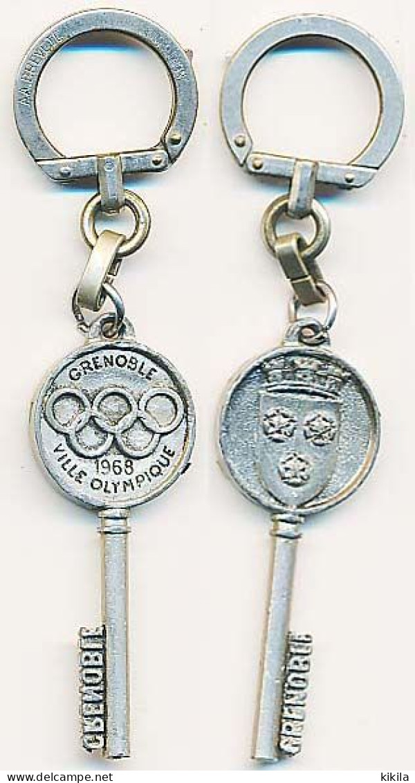 Porte-clefs Métal Clef (1) Ville Olympique 1968 Xèmes Jeux Olympiques D'Hiver De GRENOBLE 1968  Olympic Games 68 - Otros & Sin Clasificación