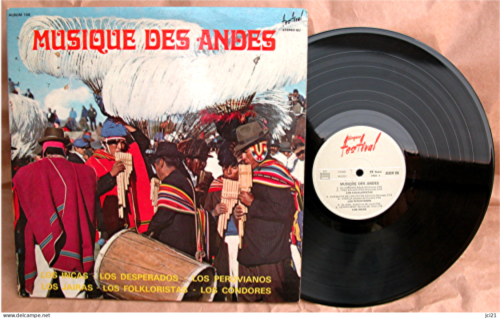 Disque MUSIQUE DES ANDES Par Los Incas, Los Desperados, Los Péruvianos, Los JAIRAS, Los Condores 2x33 T LP_D150 - Música Del Mundo