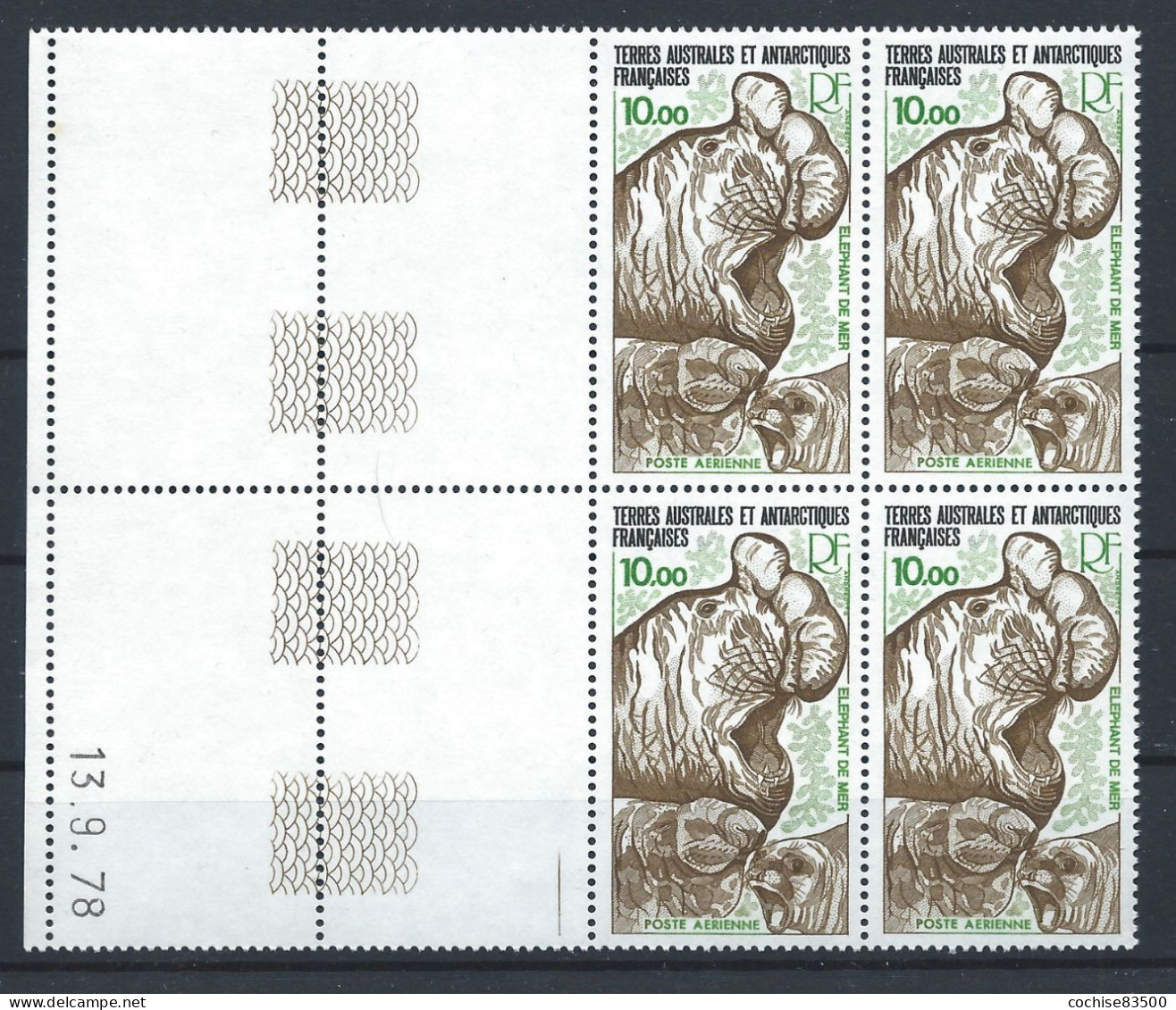 T.A.A.F. PA N°55** (MNH) 1978 - Faune "Éléphant De Mer" - Coins Datés 1978 - Neufs