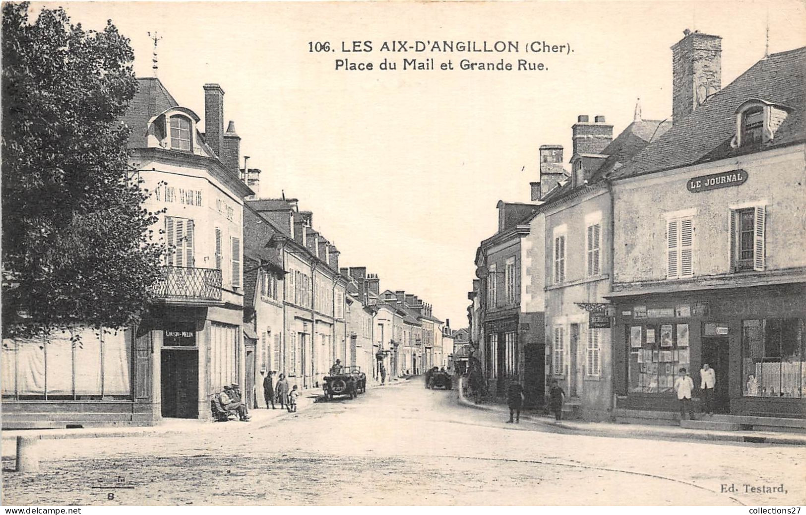 18-LES-AIX-D'AGILLON- PLACE DU MAIL ET GRANDE RUE - Les Aix-d'Angillon