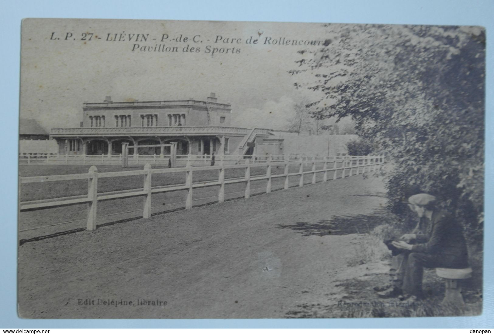 Cpa Sépia LIEVIN Pas De Calais Parc De Rollencourt Pavillon Des Sports - EB29 - Lievin