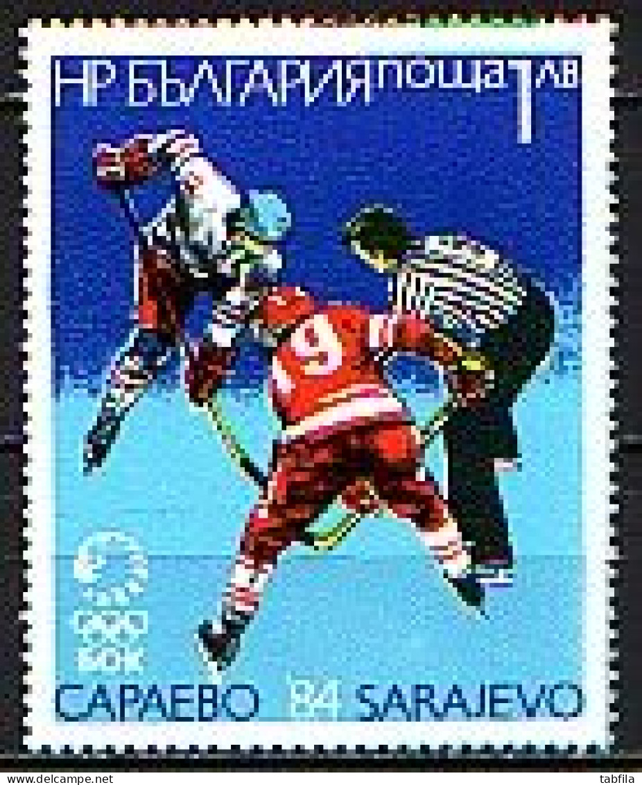 BULGARIA  - 1984 - Ol.Win.G's Saraevo'84 - Hockey Sur Glace - Mi 3251 - MNH - Hockey (Ijs)