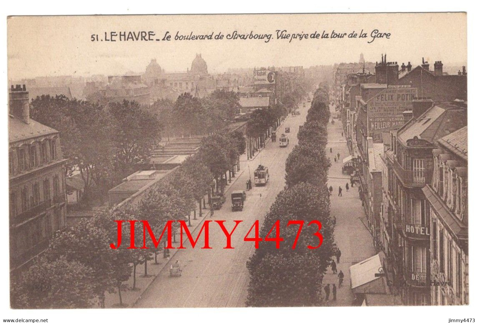 CPA - LE HAVRE En 1932 - Le Boulevard De Strasbourg - Vue Prise De La Tour De La Gare - N° 51 - Gare