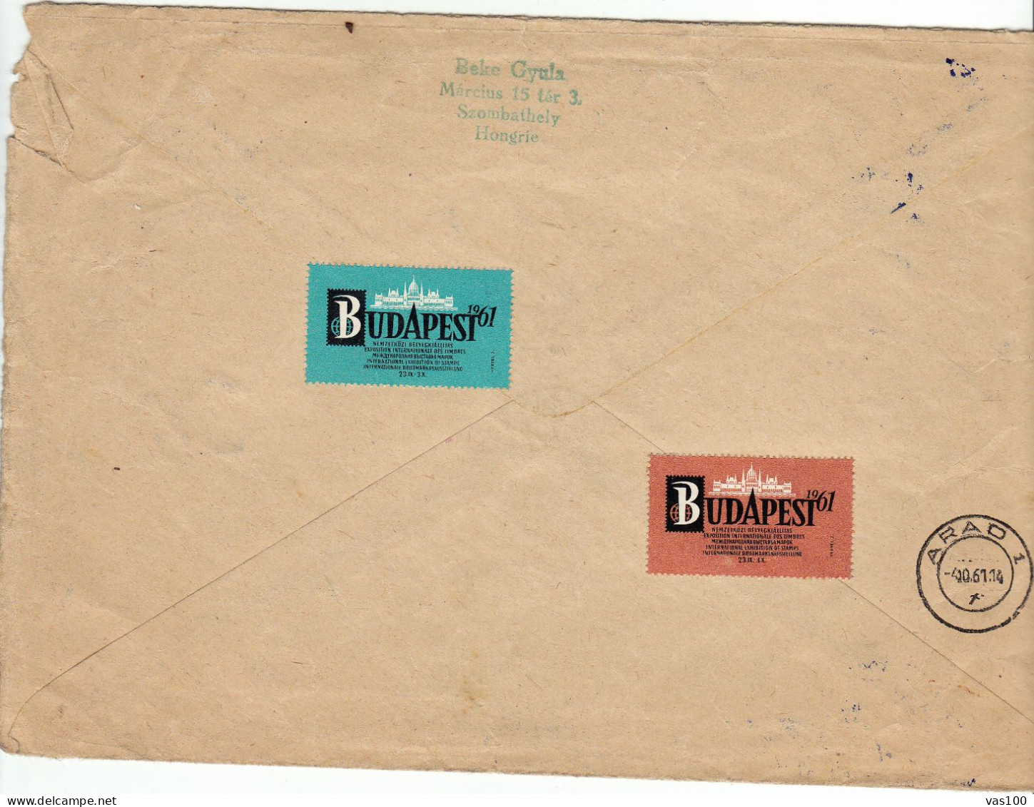 HISTORICAL DOCUMENTS  REGISTERED   COVERS NICE FRANKING  1960  HUNGARY - Covers & Documents