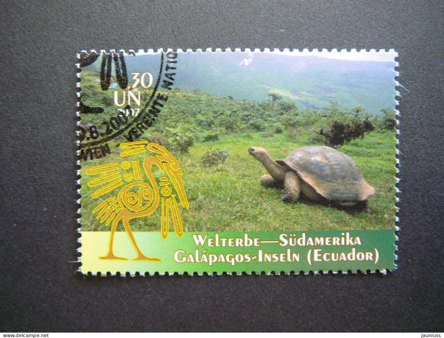 World Heritage Sites # United Nations UN Vienna 2007 Used #Mi.511 Galapagos Turtles - Gebruikt