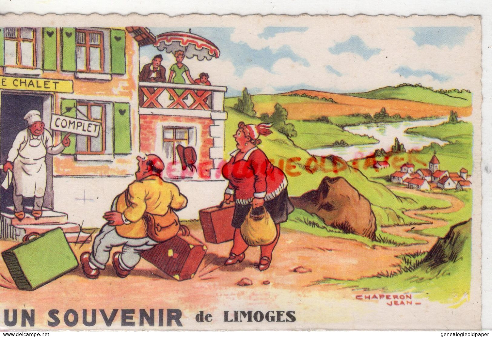 ILLUSTRATEUR JEAN CHAPERON - UN SOUVENIR DE LIMOGES - RESTAURANT LE CHALET - Chaperon, Jean