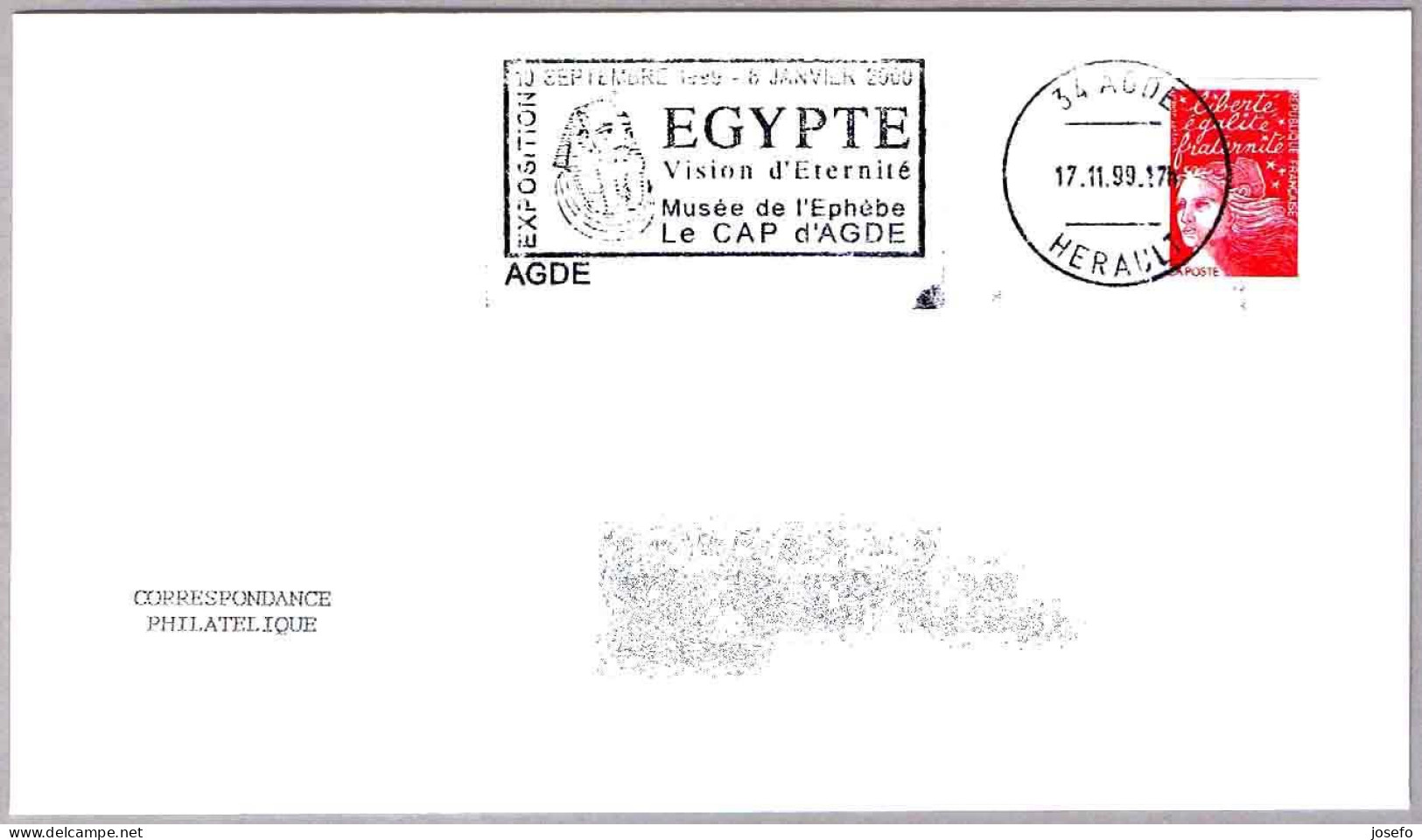 EXPOSITION: EGYPTE VISION D'ETERNITE. Agde 1999 - Egyptologie