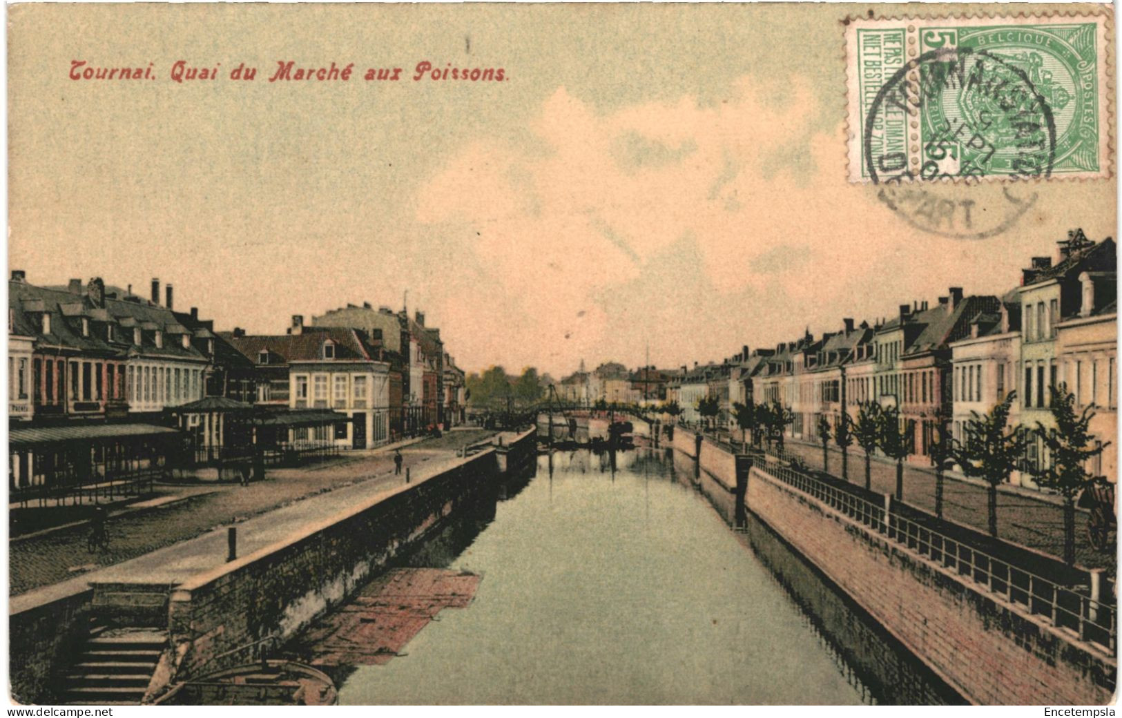 CPA Carte Postale  Belgique Tournai Quai Au Marché Aux Poissons 1909  VM78773ok - Tournai