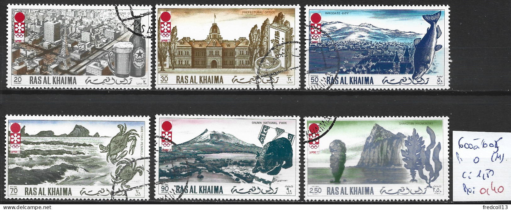 RAS AL-KHAIMA 600 à 602 + PA 603 à 605 Oblitérés Côte 1.50 € ( Catalogue MICHEL ) - Ra's Al-Chaima