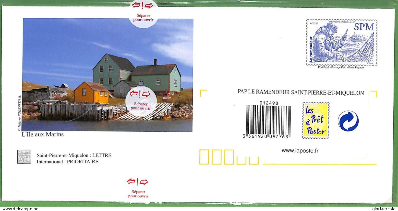 ZA1400 - SAINT PIERRE Et MIQUELON - Postal History -  STATIONERY COVER Fishing - Andere-Oceanië